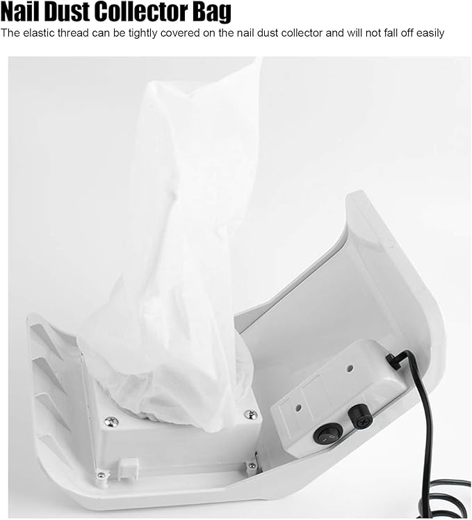 Nail Vacuum Cleaner Bag,15pcs Nail Dust Suction Collector Bag Single Fan Nail Dust Collector Bags for Home Salon Grinding Nails Dust Remover Vacuum Replacement Bags Pedicure Manicure Tool Accessory