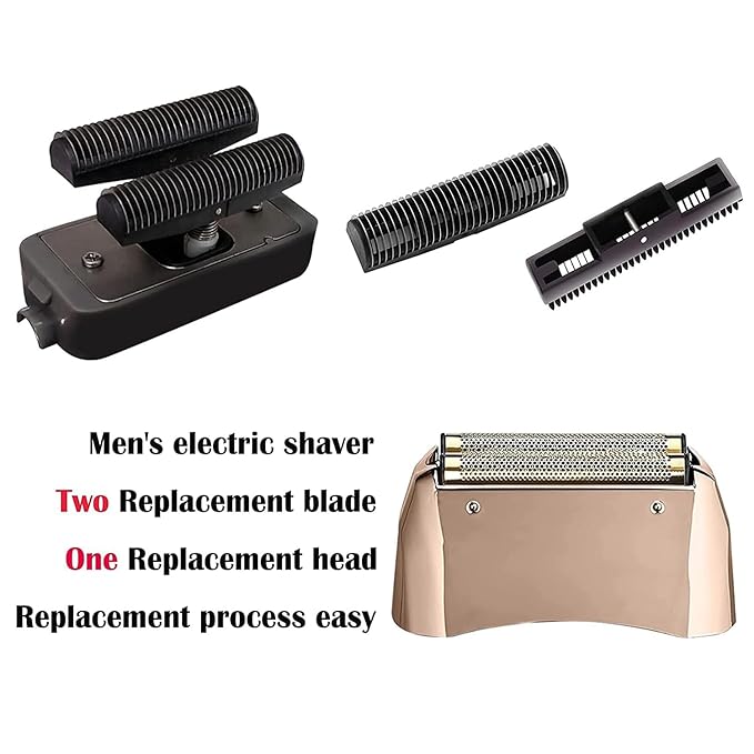 Pro Shaver Replacement Foil and Cutters compatible with andis 17220/17230 shaver ProFoil Lithium replacement Gold,4 pcs