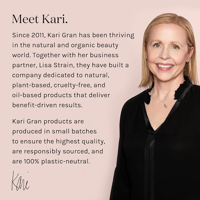 Kari Gran Lip Whip | Moisturizing Lip Balm with Organic Oils | Glossy Sheen + Peppermint | Rich Buttery Texture, Hydrates & Protects | Non-GMO, Organic Ingredients, Made in USA (Tinted Peppermint)