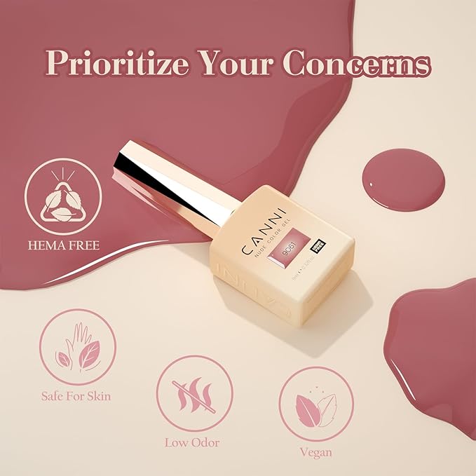 CANNI Jelly Gel Nail Polish Set,Brown 6 Colors 9ML Jelly Translucent Gel Polish Set,Brown Fall Colors, High Gloss Soak Off UV LED Gel Nail Manicure Salon DIY