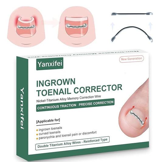 Dual Nitinol Ingrown Toenail Corrector,Ingrown Toenail Treatment,Curved Toenail Straightener,Ingrown Toe Nail Relief,Ingrown Toenail Removal Kit,Big Toe Ingrown Toenail Tool (0.55in,0.66in)