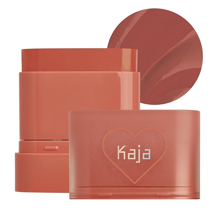 KAJA Cheek & Lip - Dewy Bar 05 Cranberry Cooler | Creamy Blusher and Balm Multi-Stick, 45% Moisturizing Oil, Apple Extract, Vitamin-Hyaluronic Acid Infused, High Shine, Mother's Day, 10g