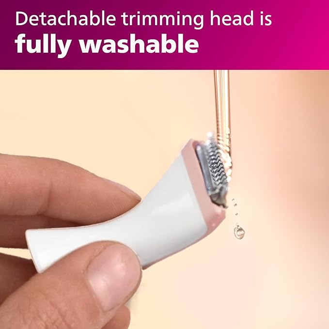 Philips Beauty Women's Bikini Trimmer and Precision Trimmer Special Edition Bundle, BRT387/90,Pink and White