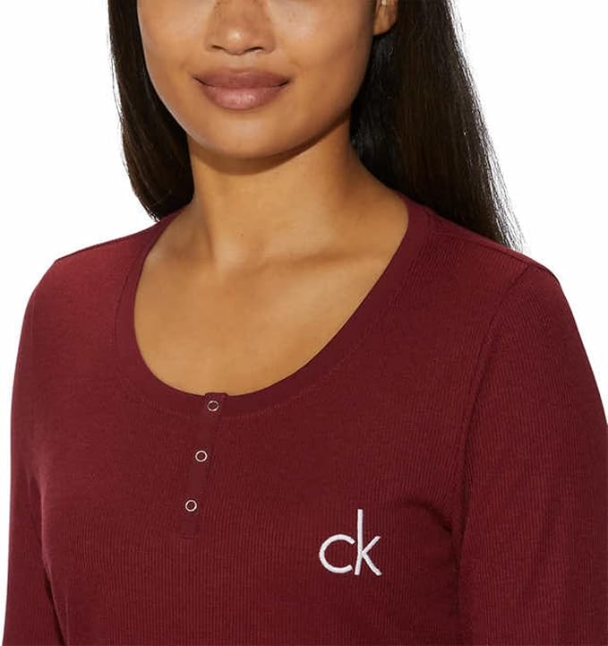 Calvin Klein Womens 2 Piece Fleece Pajama Set