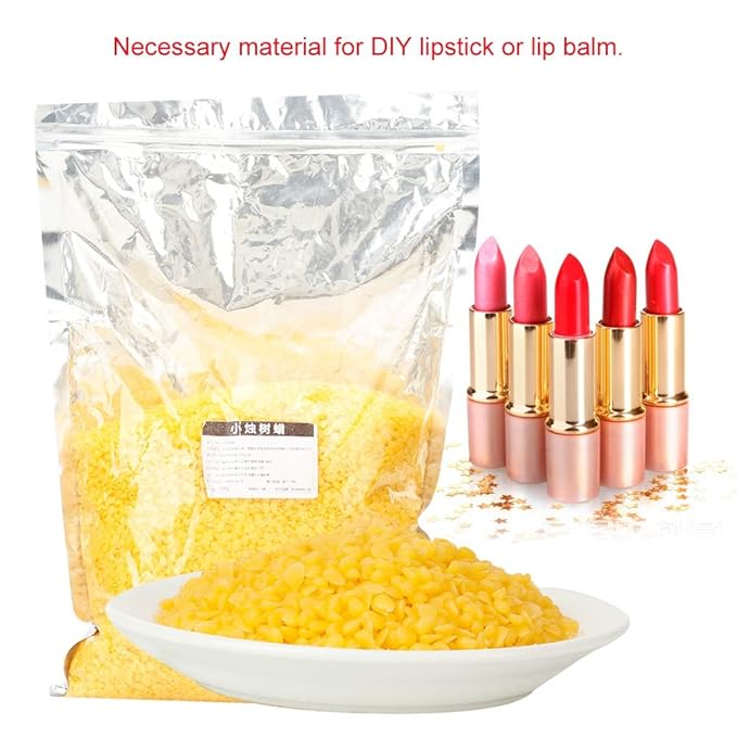 Natural Candelilla Wax Cera Bellina Wax Candelilla Wax, Wax Mold Candillia Wax Candelila Wax for Lipstick Gift Home Woman(1000 g/bag)