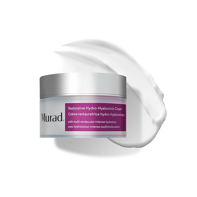 Murad Restorative Hydro-Hyaluronic Moisturizing Face Cream - Hyaluronic Acid Moisturizer for Face with Coconut Extract and Shea Butter Targeting Dry, Dehydrated Skin, 1.7Fl Oz