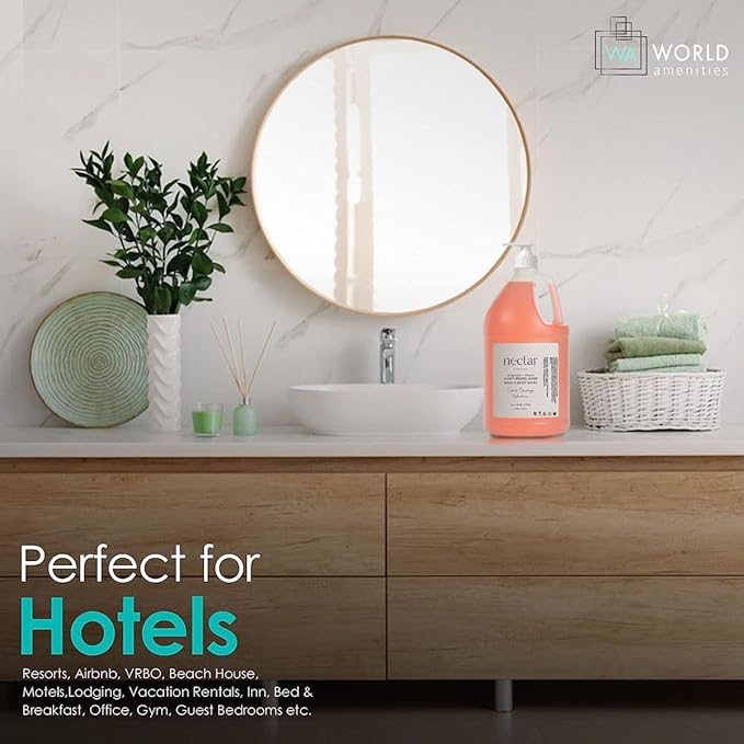 Nectar Hand Soap and Body Wash | 1 Gallon, 3.8L | Sweet Orange Blossom Refill Bottle With Pump, Hotel Amenities, Airbnb Rentals, Suitable for All Skin Types - 1 Gallon Pack