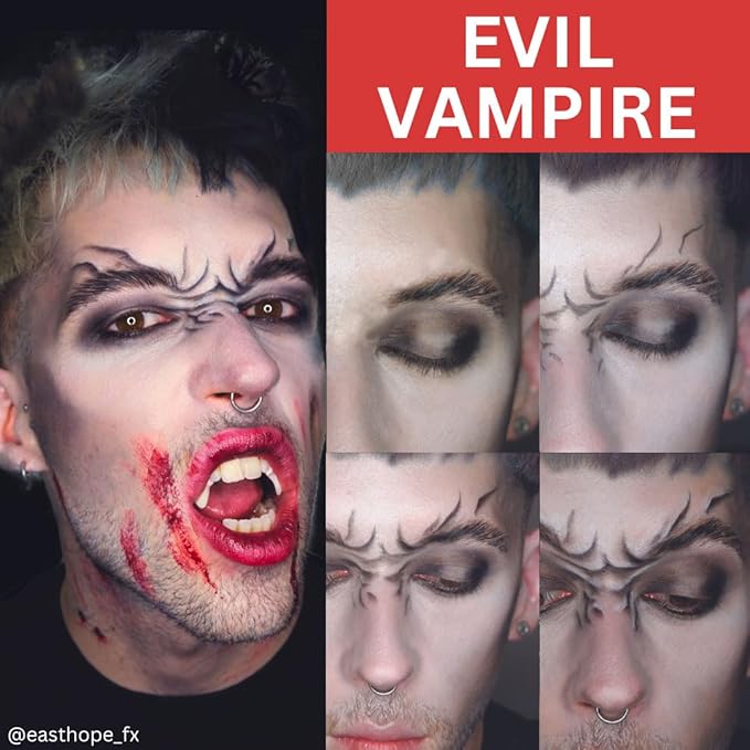 Mehron Makeup Premium Character Kits| Makeup Kits for Halloween & Cosplay| Made in the USA | Complete Kit | Includes all Tools & Instructions on How to Create the Look | (Vampire)