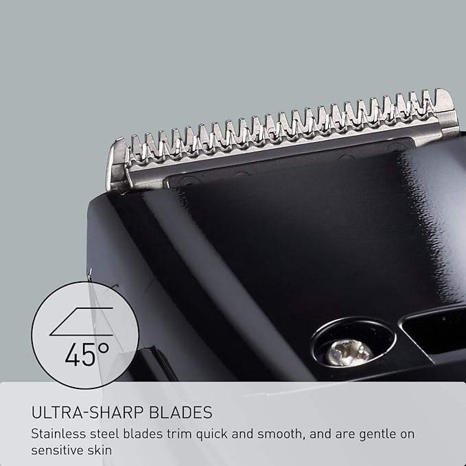 Panasonic Cordless Men's Beard Trimmer With Precision Dial, Adjustable 19 Length Setting, Rechargeable Battery, Washable - ER-GB42-K (Black)