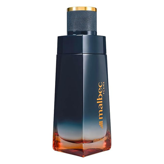 Malbec Flame Eau De Toilette by O Boticário, Cologne For Men, French Oak Barrel-Aged Red Wine & Woody Nerello Grape Scent, 3.4 Ounce