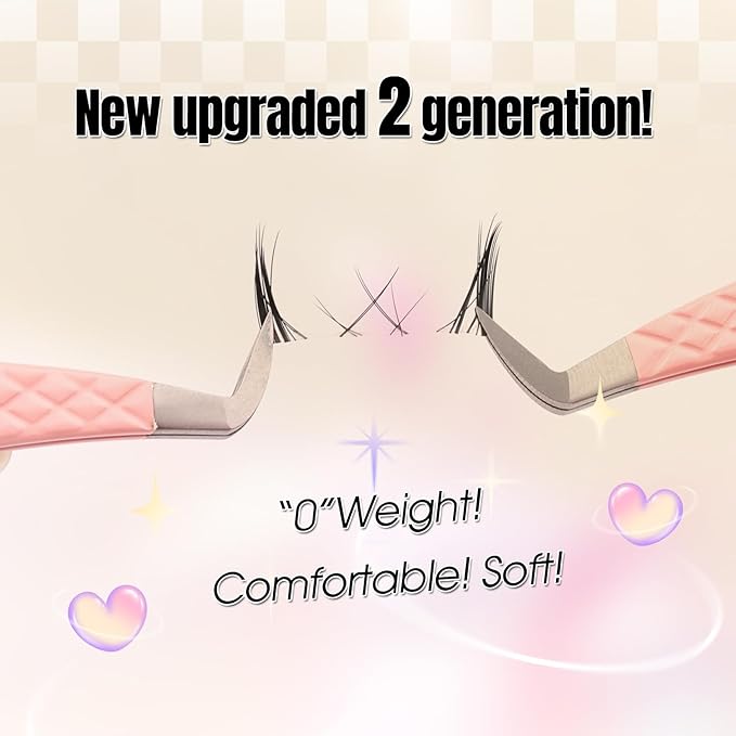 GEMERRY Lash Clusters Fluffy Cluster Lashes Mink Cluster Eyelash Extensions Lash Extension Clusters DIY at Home Eyelash Clusters