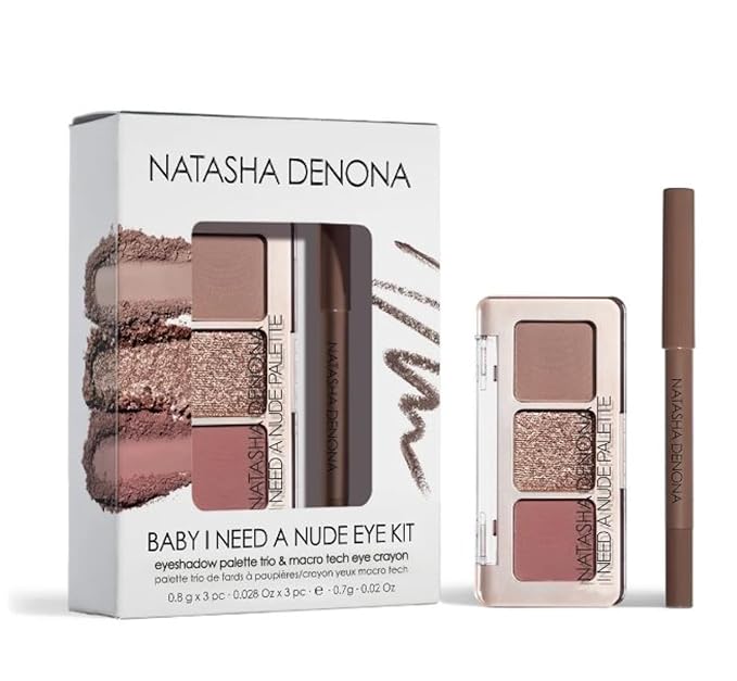 Natasha Denona Special Edition Baby I Need A Nude Kit - Eyshadow Palette Trio & Mini Macro Tech Eye Crayon