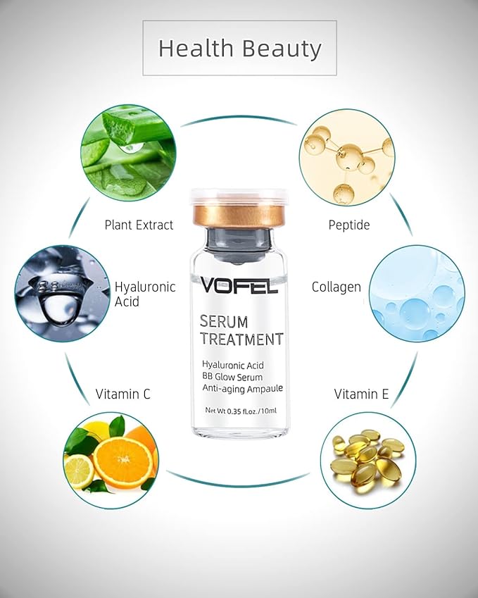 Hyaluronic Acid Serum for Microneedling Serum Ampoules for Face BB Glow Starter Kit 0.35 oz 4 Vials
