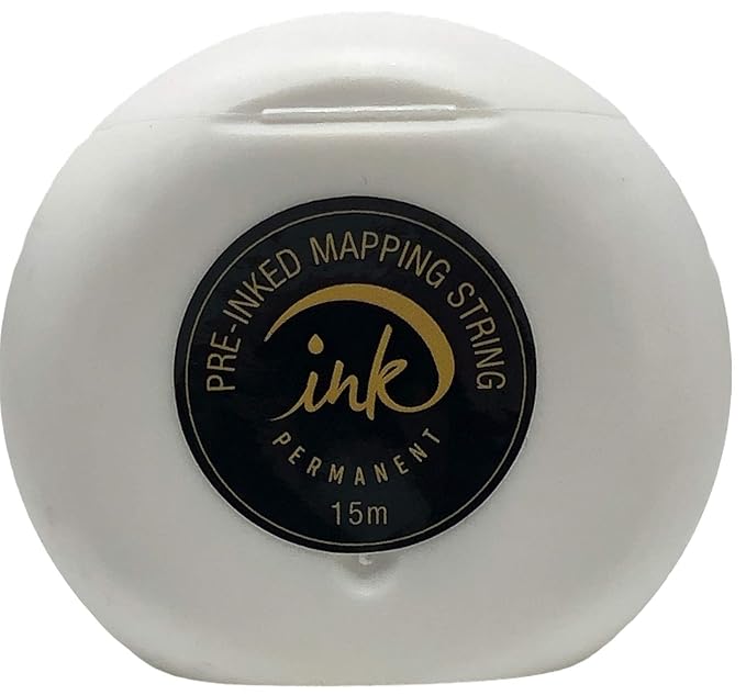 5 Pack Pre-Inked Premium Eyebrow Mapping String by Ink Permanent 100 M - 328 Ft Mapping Thread For Eyebrow Shaping For Microblading, PMU and Henna Procedures 20M each (White)