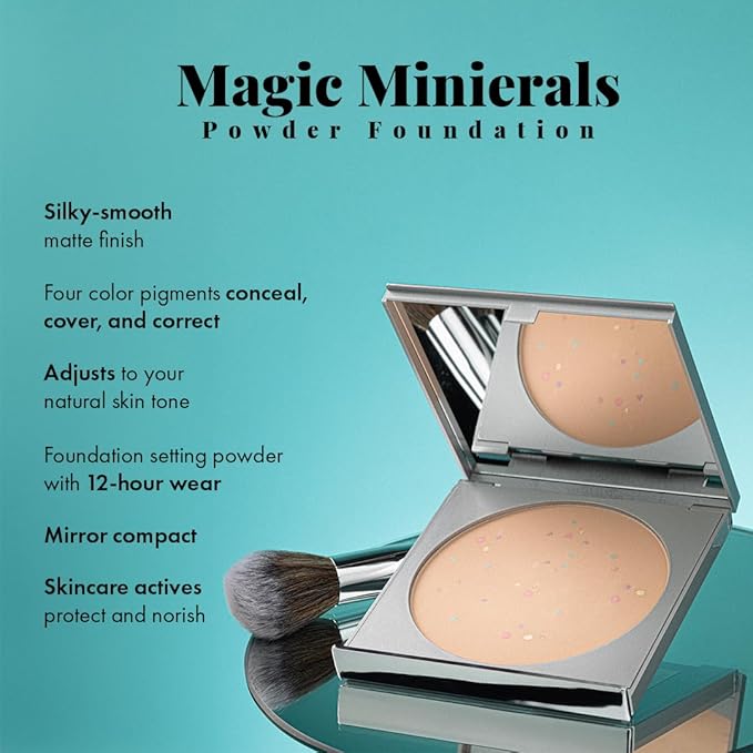 Magic Minerals by Jerome Alexander Jumbo Size Mineral Powder Foundation with Color Correctors, Antioxidant Skincare Formula (Light)