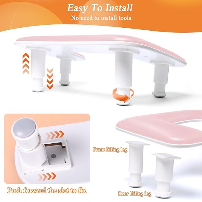 Arm Rest for Nails Tech, 3 Height Adjustatle Nail Arm Rest Stand, U Shaped Manicure Hand Rest, Soft PU Leather Fabric for Manicurists Nail Salon Supplies - Pink