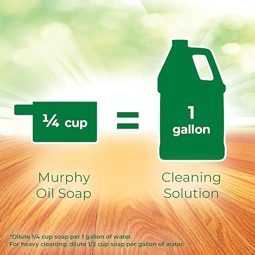 Murphy 70481465315 OIL SOAP Wood Cleaner, Original, Concentrated Formula, Floor Cleaner, Multi-Use , Finished Surface Cleaner, 128 Fluid Ounce (US05480A)