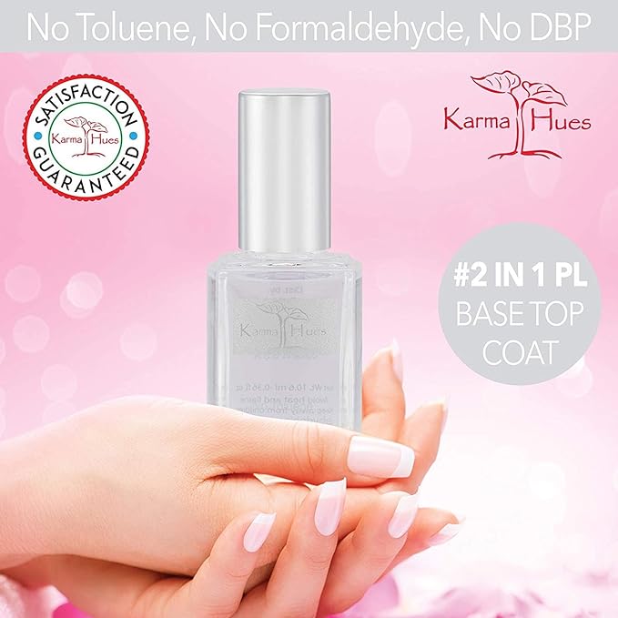 karma organic Unscented Nail Polish Remover, Non-Toxic Nail Treatment Vegan Cruelty-Free) (Unscented) (Unscented +Top/Triple Bas)