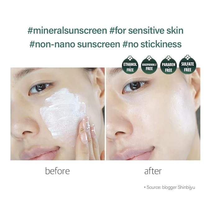 d'alba [ORIGINAL] MILD MINERAL SUNSCREEN SPF50+PA+++ Vegan, Chemical-Free for super sensitive and post-procedure skin, Non-Greasy, UVA/UVB protection (Pink, 50, Sun Protection Factor (SPF)) (Mild)