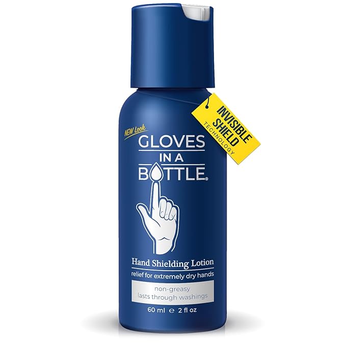 Gloves In A Bottle Hand Lotion for Nurses – Best Travel Hand Cream for Dry, Cracked Hands, Eczema & Psoriasis Relief – Silicone Glove Hand Lotion for Healthcare Workers – 2 oz