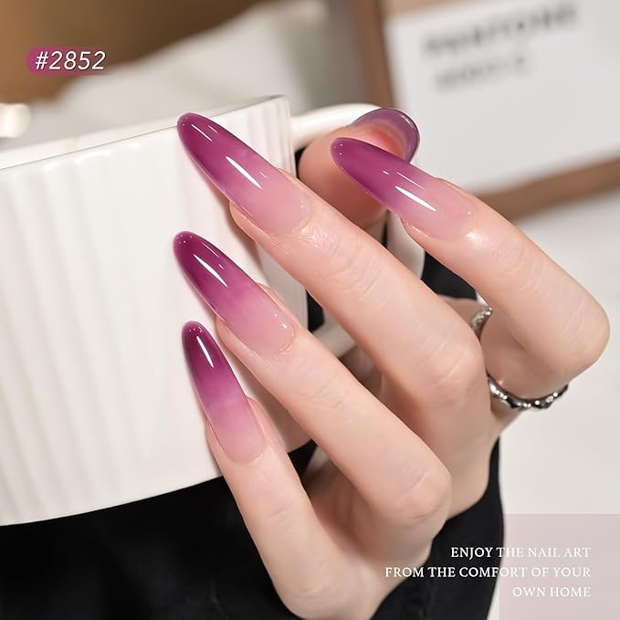 GAOY 23 Pcs Gel Nail Polish Kit, Fall Colors UV Gel Polish Set with Glossy & Matte Top Coat and Base Coat for Nail Art Home DIY