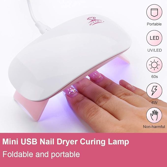 Makartt Poly Nail Gel Kit with UV LED Lamp: Clear Pink Neutral Colors, Multifunctional Builder for Extension strengthener, with Slip Solution, Dual Forms, Base Top Coat, Brush All in One Starter Set