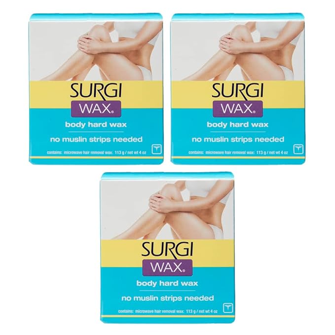 Surgi-wax Hair Remover For Bikini, Body & Legs, 4-Ounce Boxes (Pack of 3)