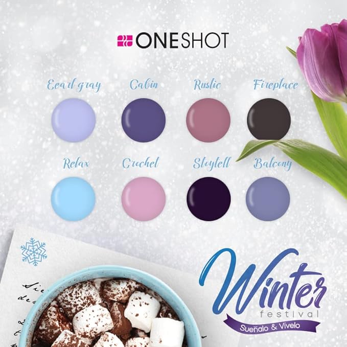 NAIL POLISH GEL SET WINTER COLLECTION, 8 COLORS, 1/2 Fl Oz each one, by NAIL FACTORY