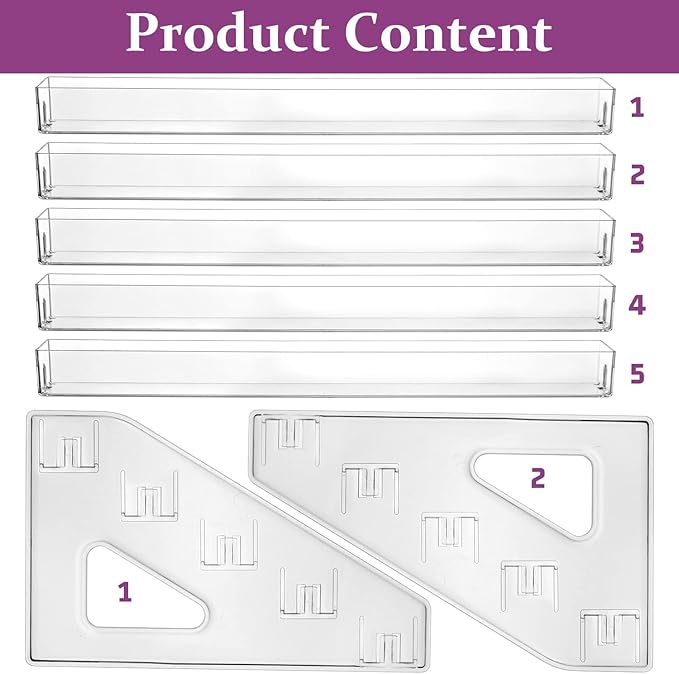 Nail Polish Organizer 60 Bottles of 5 Layers Sunglass Organizer Acrylic Display Rack Eyeglasses Storage Essential Oils Holder Makeup Organizer No Tool Needed Assembly, Clear