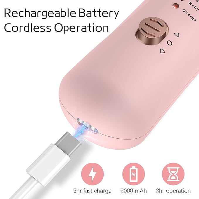 Electric Nail Filer Drill for Nails Professional：Portable Electric Nail Drill Set,Cordless Nail File Sander for Acrylic Nail Files and buffers with Nail Dril Bits Sanding Bands ,Pink