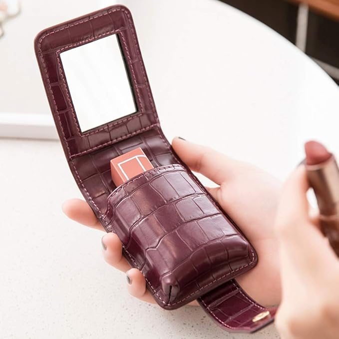 Earnda Makeup Lipstick Case for Outside Mini bag Travel Cosmetic Pouch