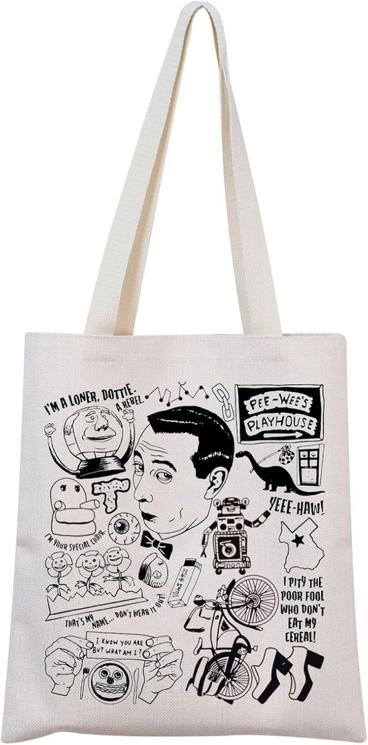 MNIGIU P-ee Herman Playhouse Tote Bag - P-ee Herman Fan Gift Merchandise
