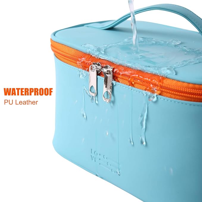 MIRASON Cosmetic Bag Set of 3 Makeup Bag for Purse Pouch Travel Beauty Zipper Organizer Bag Gifts for Women, PU Leather Washable Waterproof (Blind Box)