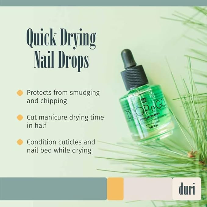 duri Drop'n Go Quick Dry Nail Drops - Fast Drying Drops for Long Lasting Nail Polish 0.61 fl. oz.