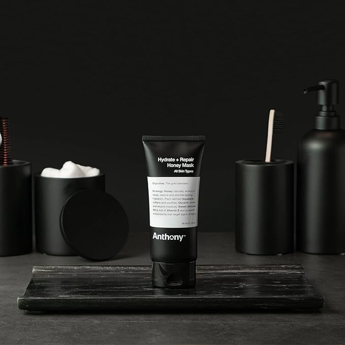 Anthony Hydrate + Repair Honey Mask, Stimulates Your Skin and Opens Pores with Honey, Vitamins C & E, Glycerin, Sweet Almond, Squalane, and Calendula, Soothes and Moisturizes Dry to Normal Skin - 3 Oz