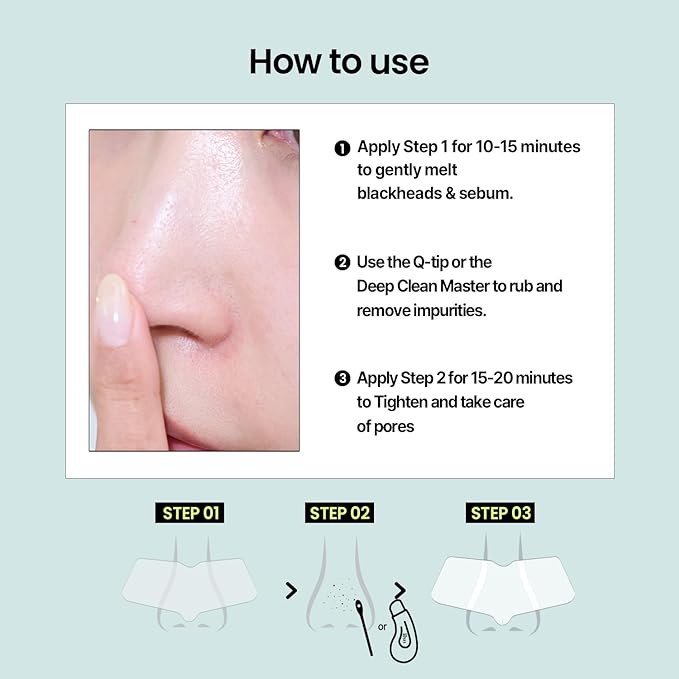 ilso Natural Mild Clear Nose Patch + Deep Clean Master (Blackheads Remover tool), Melt Blackheads and Tighten Pores