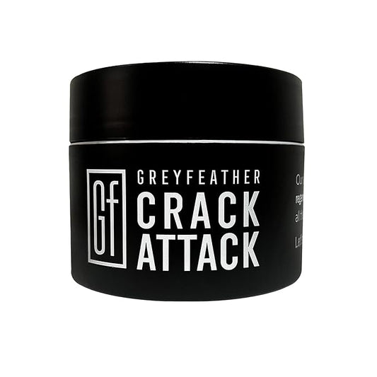 Greyfeather Crack Attack Hand Cream for Dry Cracked Hands & Feet, Skin Repair Cream for Gardeners, Nurses, Bug Bites, Rashes, Gift for Father's & Mother’s Day, Weddings, Outdoor Use (4 oz)