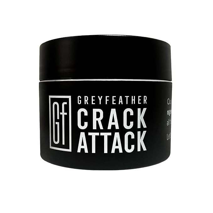 Greyfeather Crack Attack Hand Cream for Dry Cracked Hands & Feet, Skin Repair Cream for Gardeners, Nurses, Bug Bites, Rashes, Gift for Father's & Mother’s Day, Weddings, Outdoor Use (8 oz)