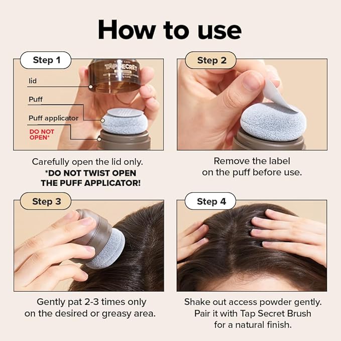 I DEW CARE Biotin Clarifying Dry Shampoo - Tap Secret Dark Brown Limited Edition | Strengthening & Volumizing, Powder Type, Refillable, Travel size, Non-aerosol, Mother's Day, 0.24 Oz