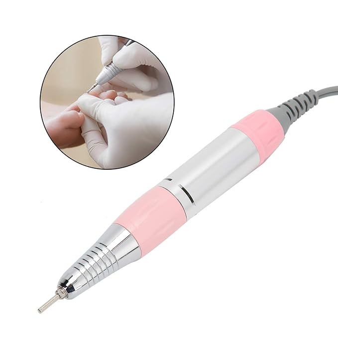 Nail Drill Handpiece Replacement, Electric Nail Drill Handle Metal Grinding Polishing Pen Handle Nail Drill Handpiece Nail Art Accessory Electric Nail Drill Handpiece Grinder