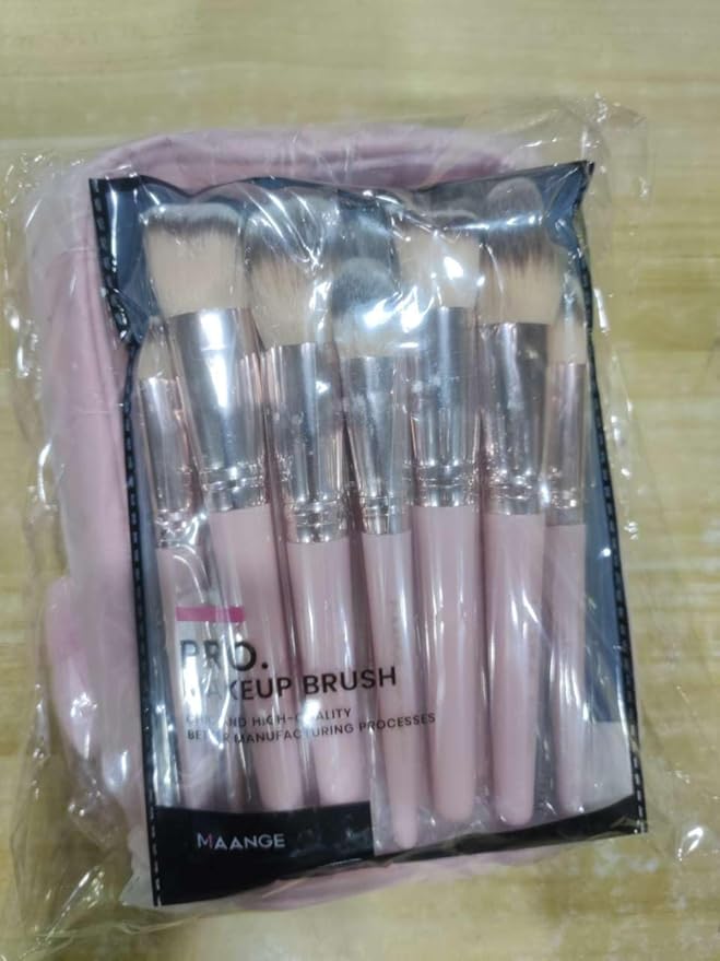 MAANGE Makeup Brush Set 42 Pcs Makeup Tool Set Premium Synthetic Foundation Powder Concealers Eye shadows Blush Makeup Brushes (Pink, 42 Piece Set)