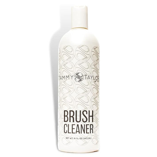 Tammy Taylor Acrylic Nail Brush Cleaner Liquid | Removes Solid Gel Nail Polish, Acrylic Dip Powder | All-in-One Poly Gel Slip Solution + Kolinsky Sable Nail Brush Conditioner, Cleaner & Restorer 16oz