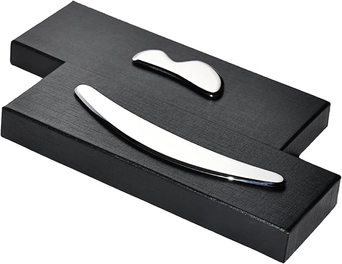 JWCASA Muscle Scraper Scar Tissue Massage Tools Foot, Neck, Knee, Leg Back Massager IASTM Tool for Physical Therapy & Plantar Fasciitis with 2 Pieces Set 12