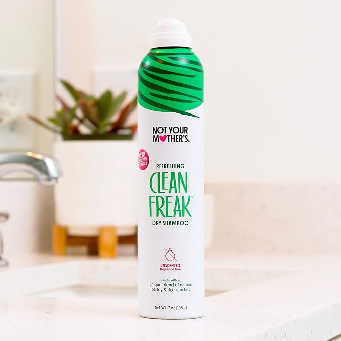 Not Your Mother's Clean Freak Unscented Dry Shampoo (2-Pack) - 12 oz - Refreshing Dry Shampoo - Instantly Absorbs Oil and Odor for Refreshed Hair