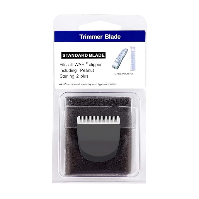 Professional Peanut Snap On Replacement Blades Compatible with Wahl Peanut Hair Clipper #2068-300, 4 Packs (Black)