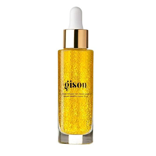 Gisou Honey Infused Hair Serum - Hydrating, Heat Protectant for Damaged, Dry Hair and Split Ends Repair, 30ml