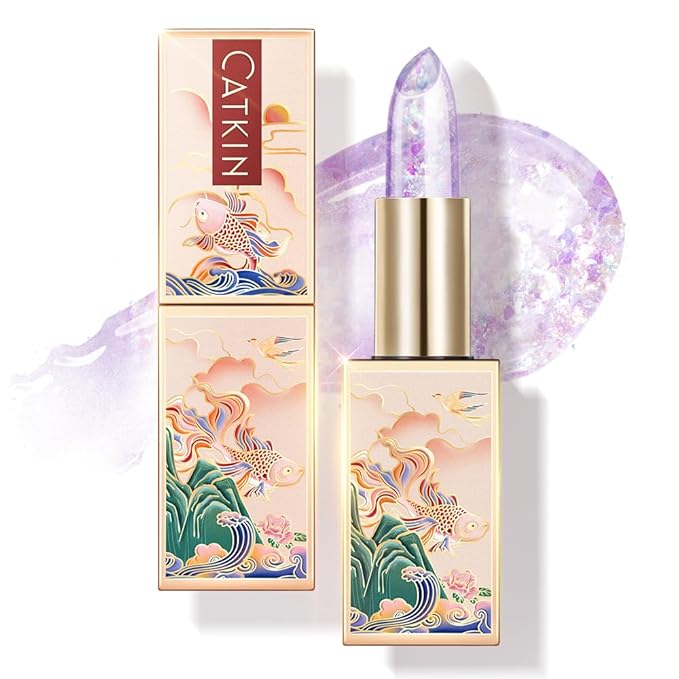 CATKIN Lip Balm Tinted Color Changing Lipstick Ultra Hydrating Lip Moistrurizer Chapstick with Vitamin E Nourishing For Cracked & Dry Lips 0.12 oz C07 Amethyst