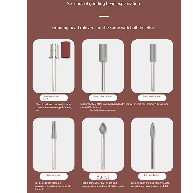 Professional Electric Nail Drill File,Cordless Portable Nail Drill 45000 RPM,Rechargeable Nail File Machine for Acrylic Nail Gel Polish,Nail Salon Home Nail Art Set, Purple