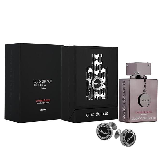 Armaf Club De Nuit Intense Limited Edition for Men Parfum Spray, 3.6 Ounce (with Cufflinks)