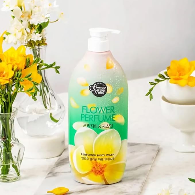 Flower Perfume Body Wash 40.57 fl oz / 1.2 L (Yellow - Freesia & Jasmine)